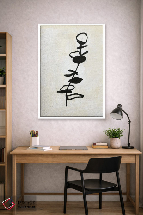 تابلو مینیمال طرح خطی اکالیپتوس II اثر آپریل موفات - D1W