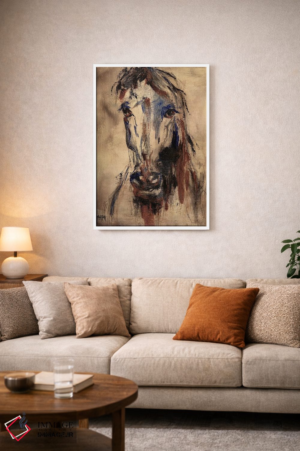 تابلو دکوراتیو پرتره اسب زیبای وحشی اثر آپریل موفات - D3W