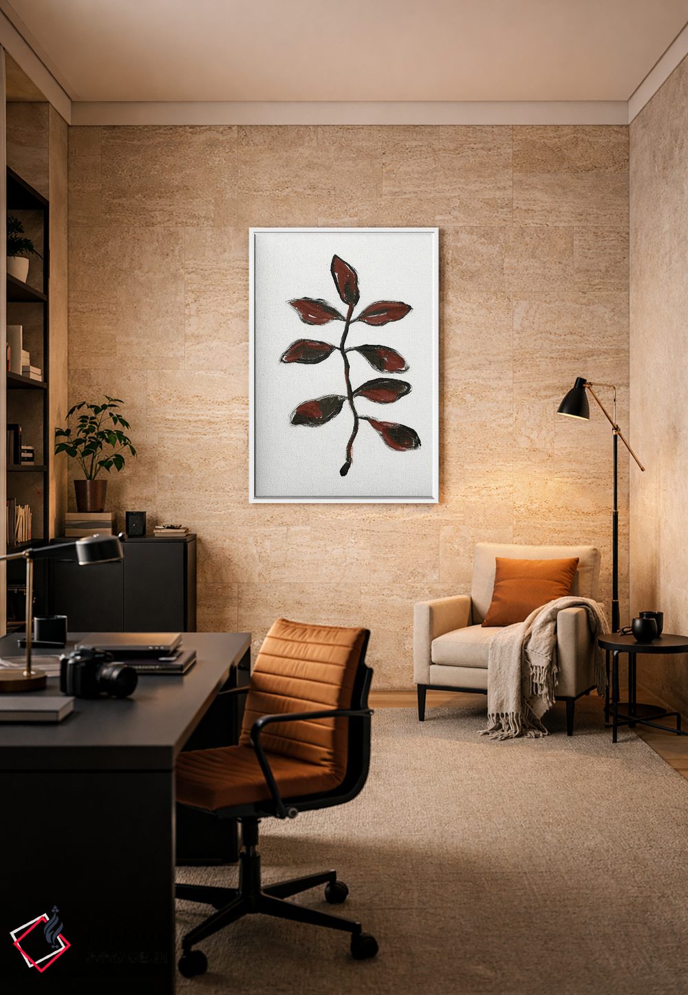 تابلو مینیمال گیاه شناسی ساده I اثر آپریل موفات - D5W