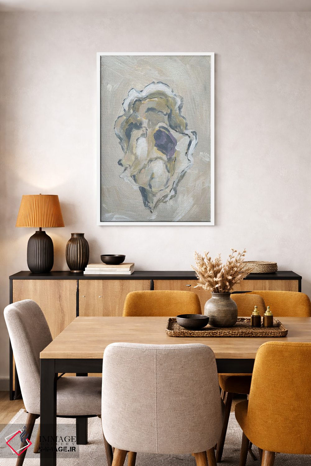 تابلو دکوراتیو صدف بژ III اثر آپریل موفات - D4W