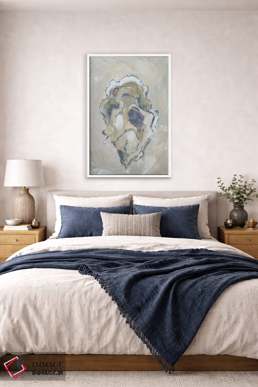 تابلو دکوراتیو صدف بژ III اثر آپریل موفات - D5W