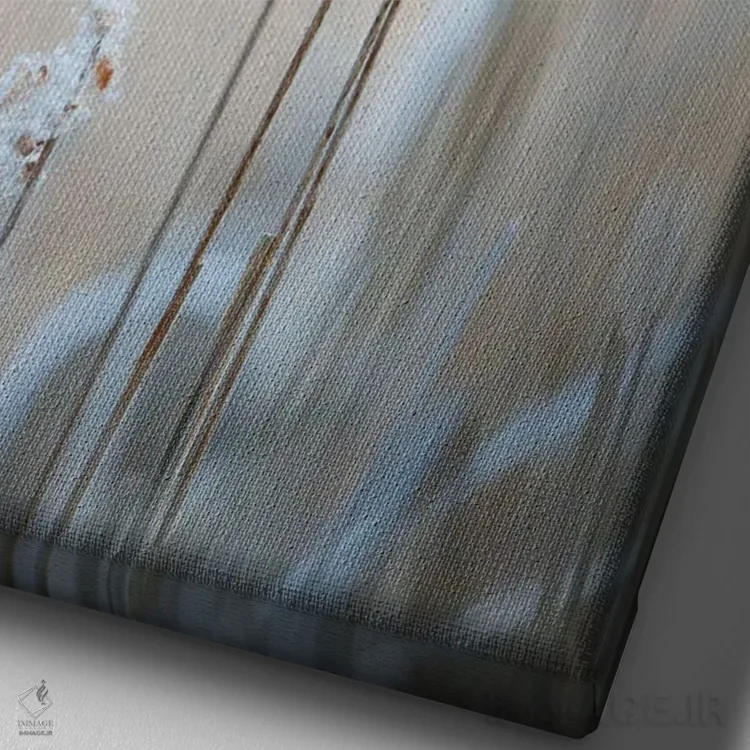 تابلو دکوراتیو چرخ ریسک آبی II اثر ماتیوژ پی سیاک - نمای نزدیک بافت بوم