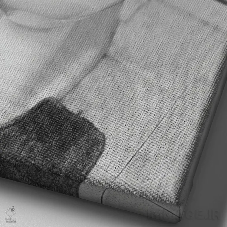 تابلو دکوراتیو لوله کش اثر میلیسا تپاوک - نمای نزدیک بافت بوم