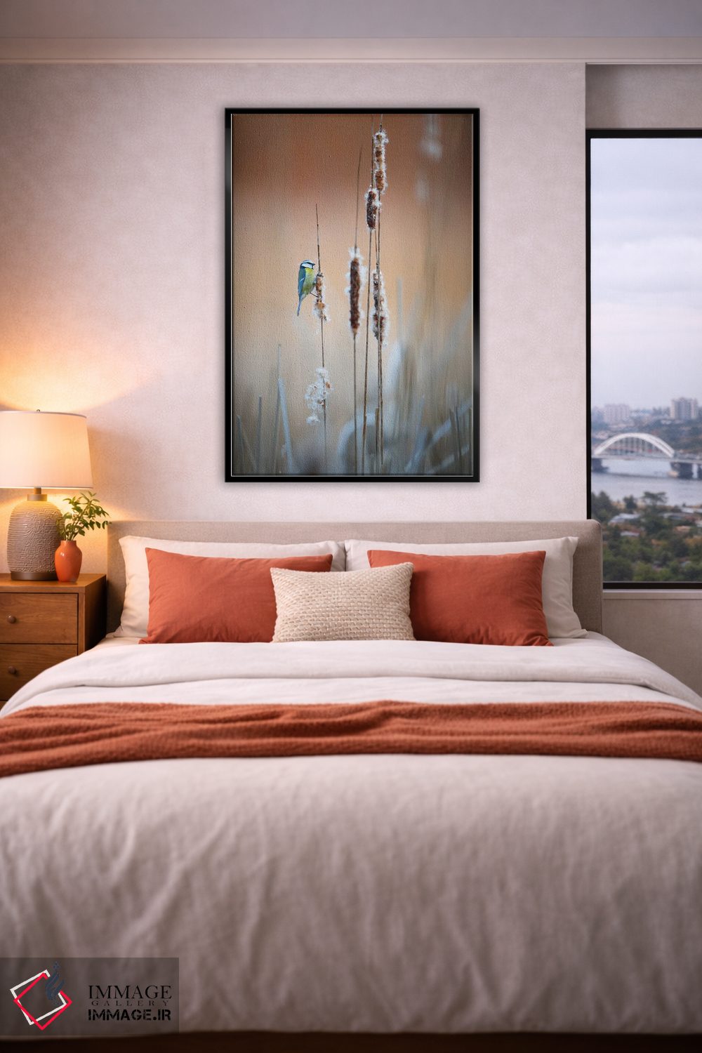 تابلو دکوراتیو چرخ ریسک آبی II اثر ماتیوژ پی سیاک - D6B