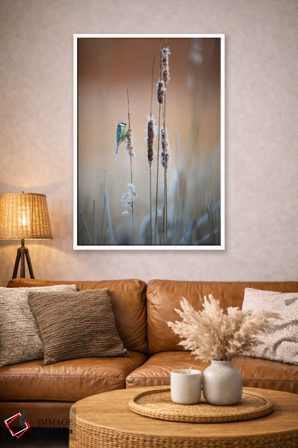 تابلو دکوراتیو چرخ ریسک آبی II اثر ماتیوژ پی سیاک - D4W