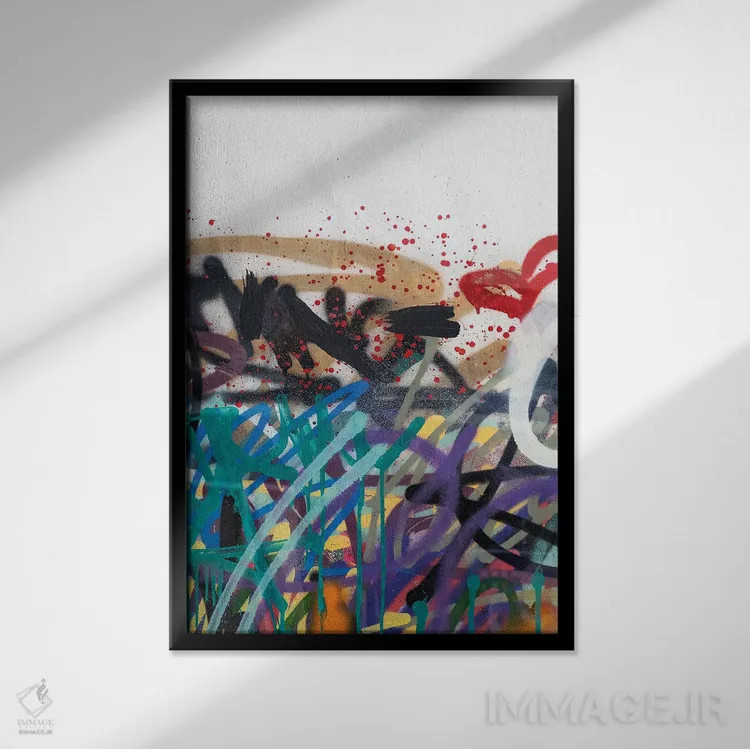 تابلو انتزاعی قلب کوچک اثر مارتین الزنر - نمای قابدار مشکی