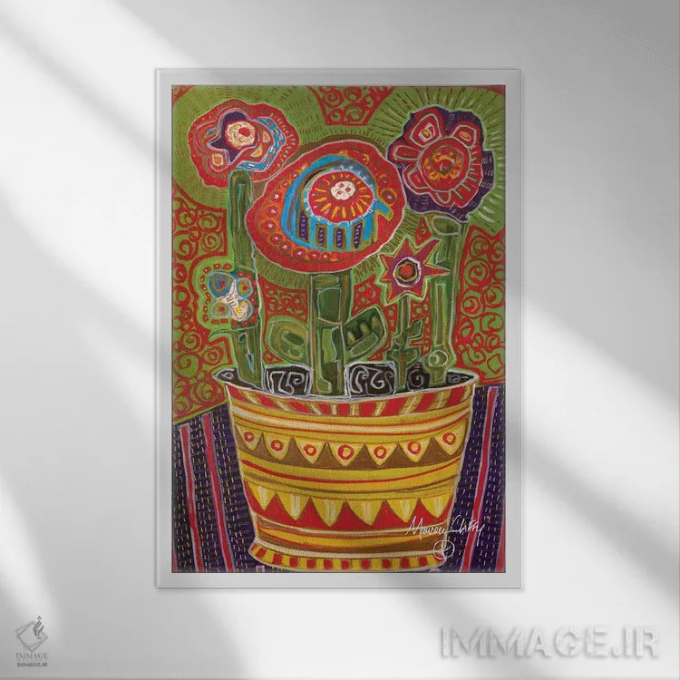 تابلو دکوراتیو شادی اثر مورین کلافی - نمای قابدار سفید
