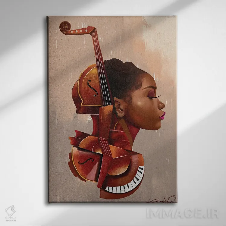 تابلو دکوراتیو جاذبه آمانتی اثر سلام محمد - نمای روبهرو روی دیوار