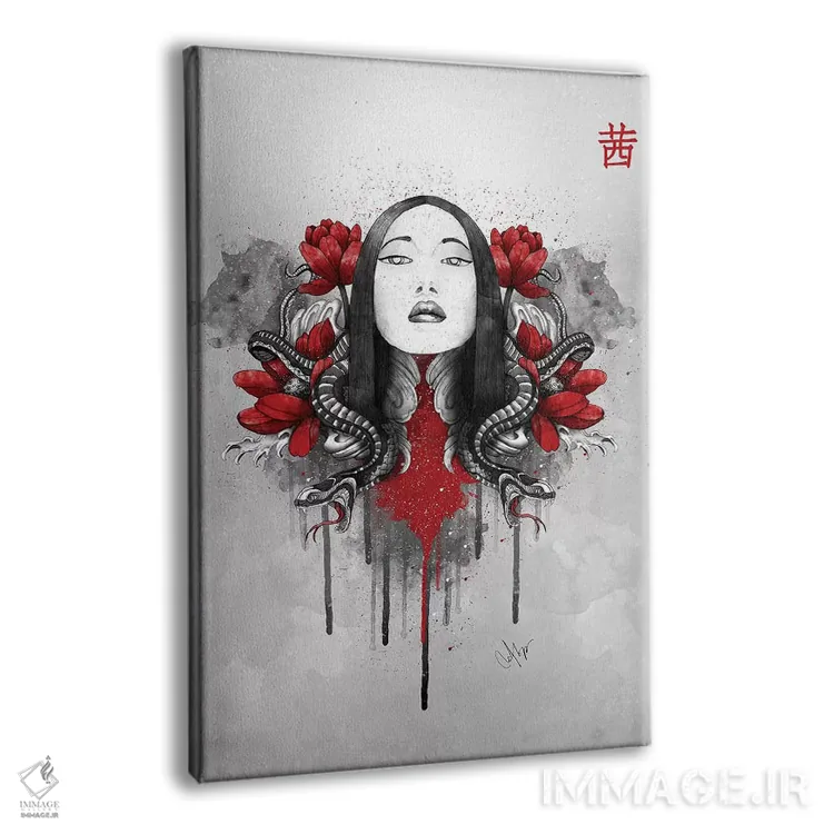 تابلو دکوراتیو آکانه اثر مارین لوپ - نمای پرسپکتیو محصول