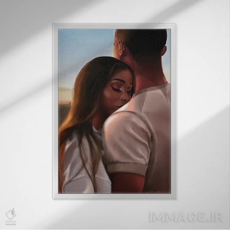 تابلو دکوراتیو افق ما اثر سلام محمد - نمای قابدار سفید