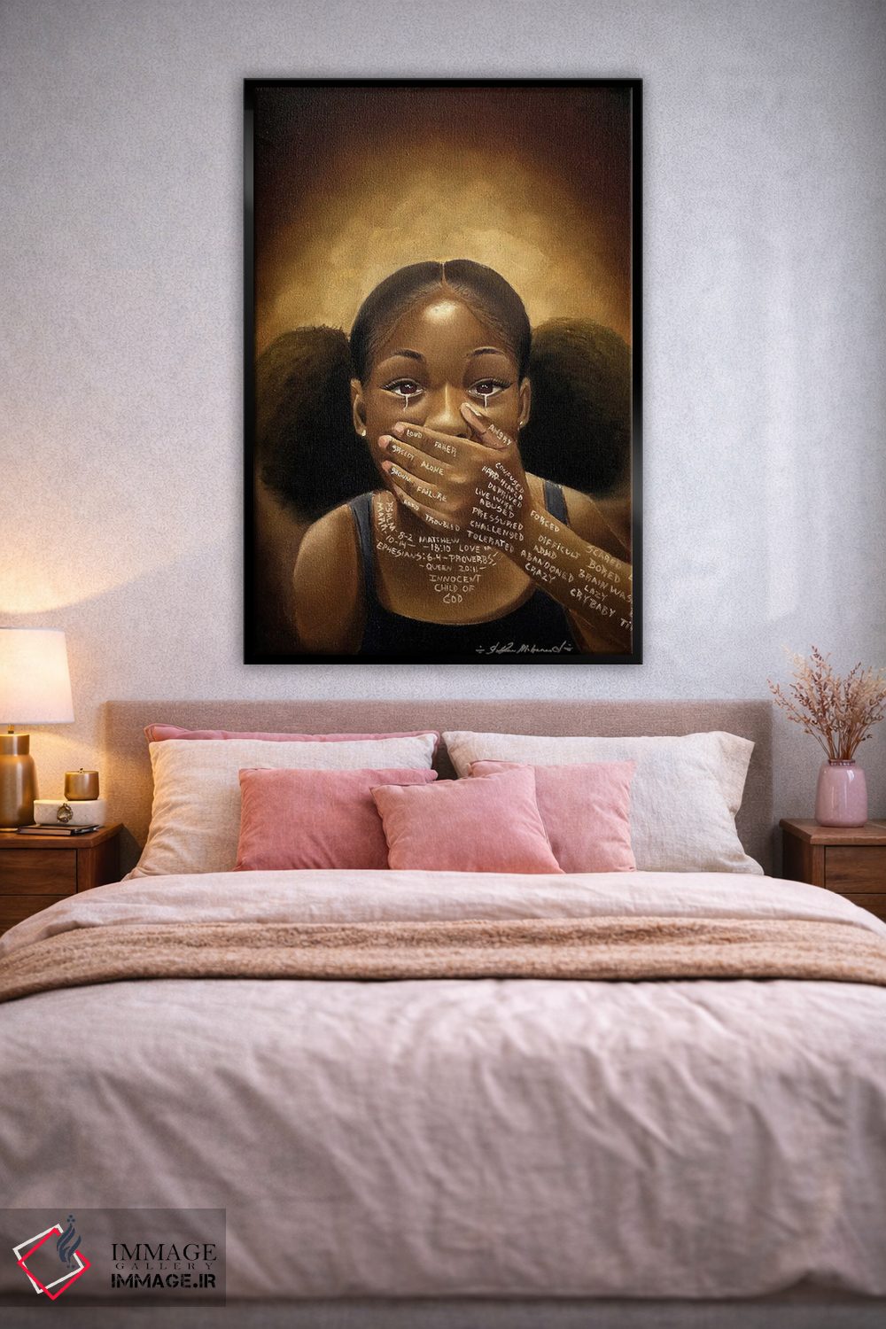 تابلو دکوراتیو واژه هایی که هرگز نگفتیم اثر سلام محمد - D2B