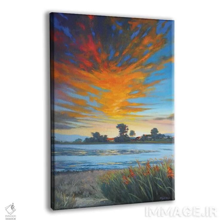 تابلو دکوراتیو غروب خورشید اثر مانسونگ کانگ - نمای پرسپکتیو محصول