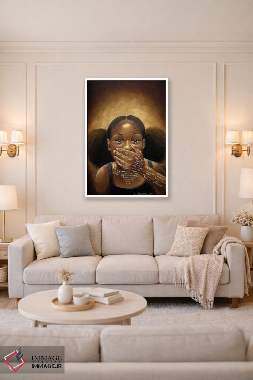 تابلو دکوراتیو واژه هایی که هرگز نگفتیم اثر سلام محمد - D3W