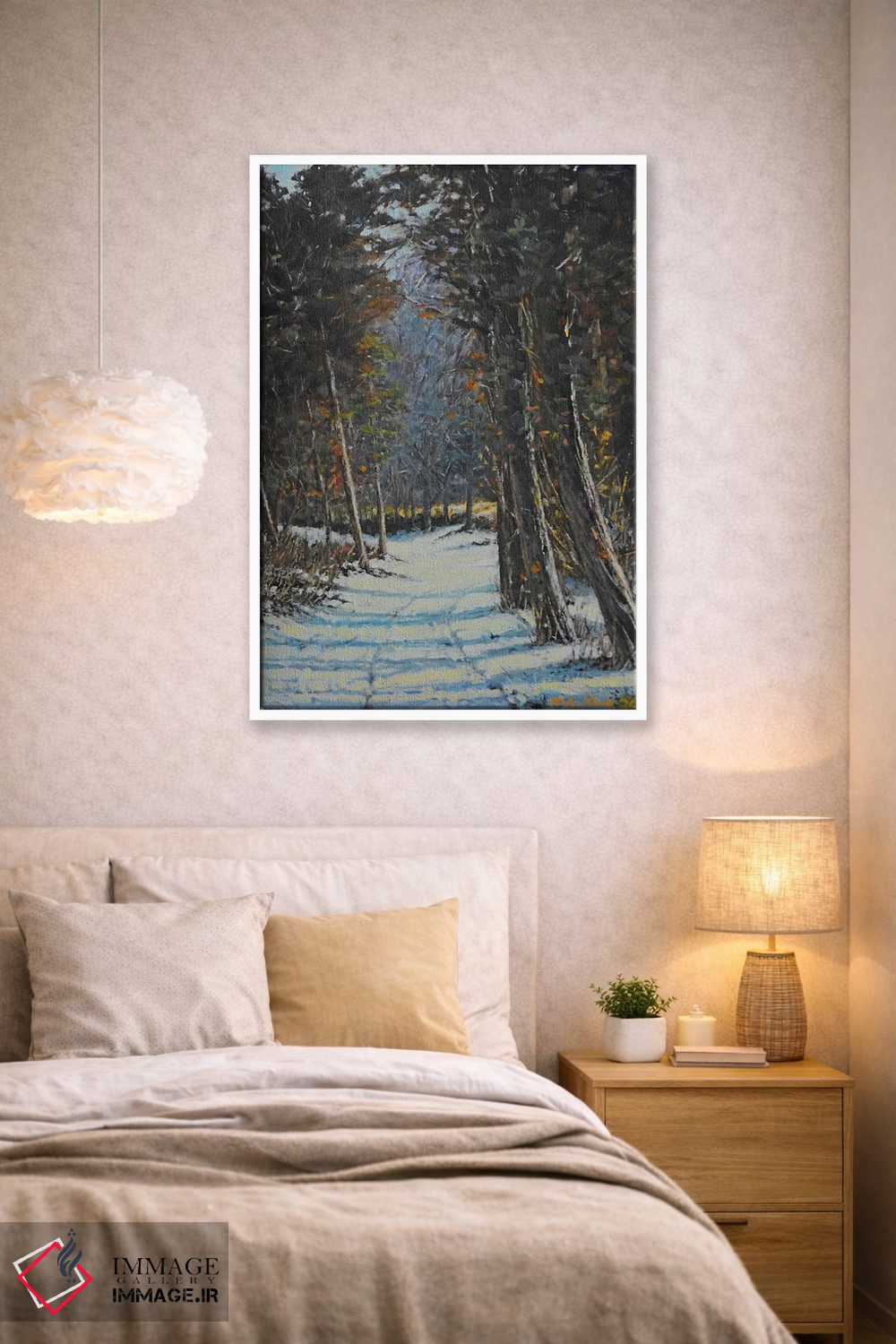 تابلو دکوراتیو مسیر برفی در زمستان اثر مانسونگ کانگ - D1W