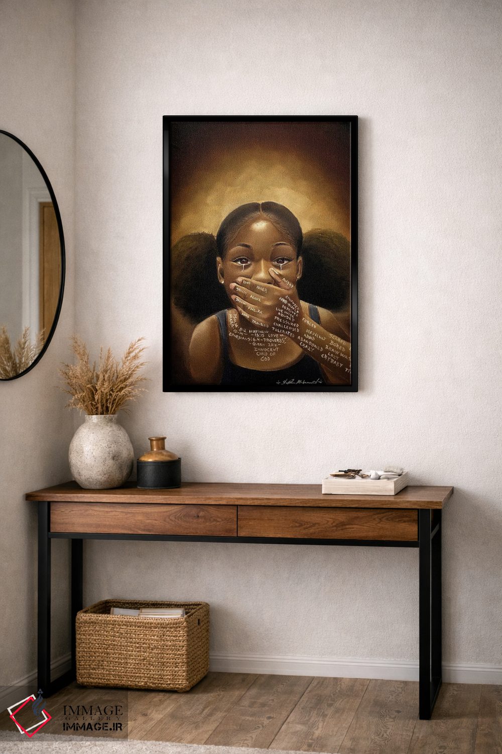 تابلو دکوراتیو واژه هایی که هرگز نگفتیم اثر سلام محمد - D5B