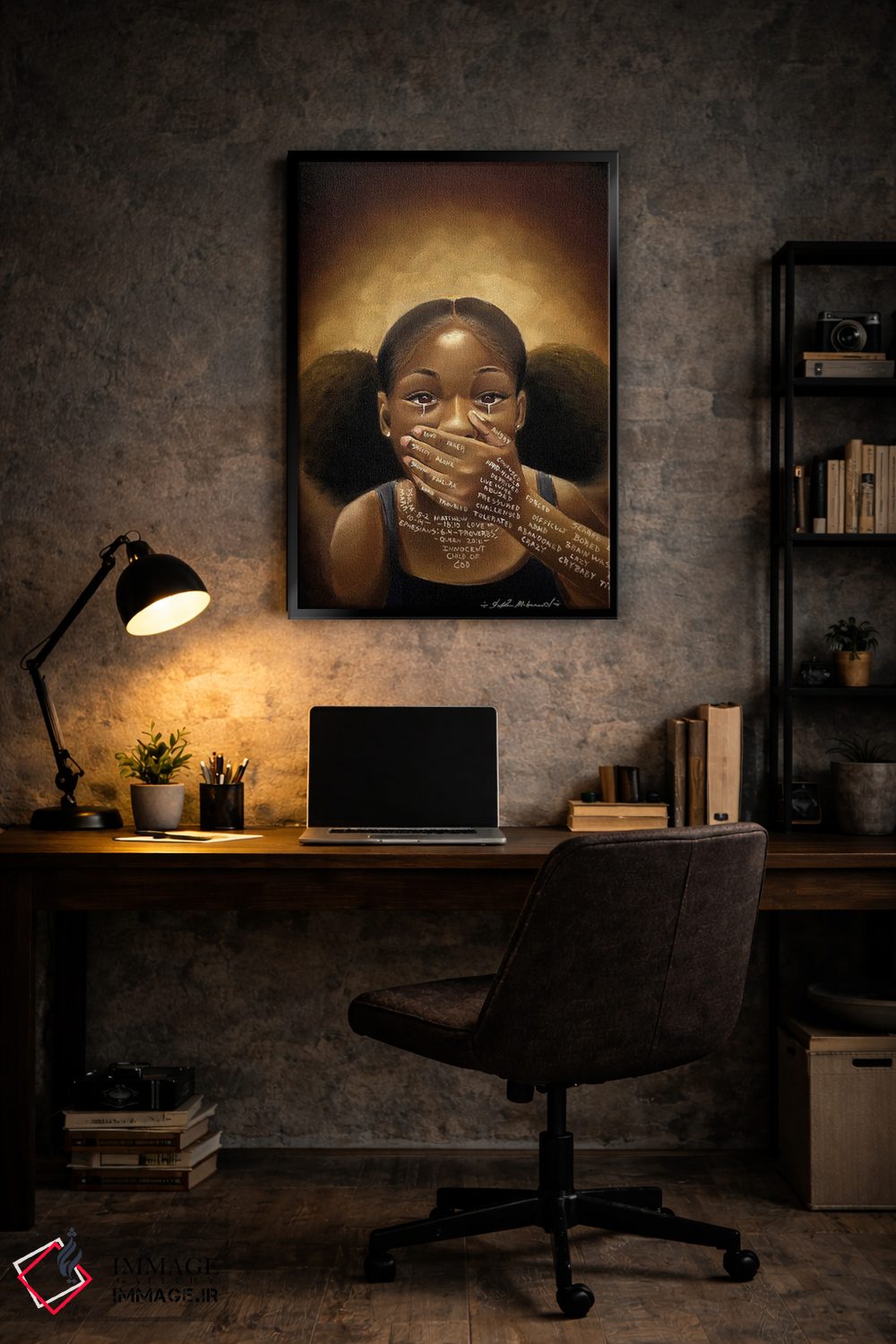 تابلو دکوراتیو واژه هایی که هرگز نگفتیم اثر سلام محمد - D6B