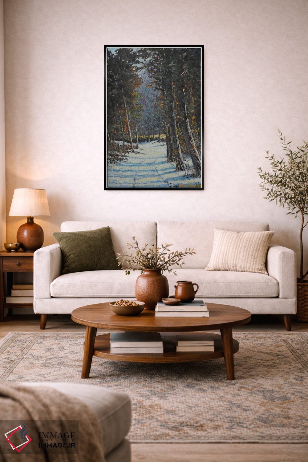 تابلو دکوراتیو مسیر برفی در زمستان اثر مانسونگ کانگ - D5B