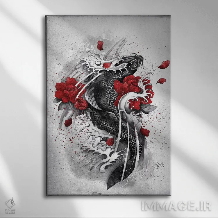 تابلو دکوراتیو کوی سیاه اثر مارین لوپ - نمای روبهرو روی دیوار