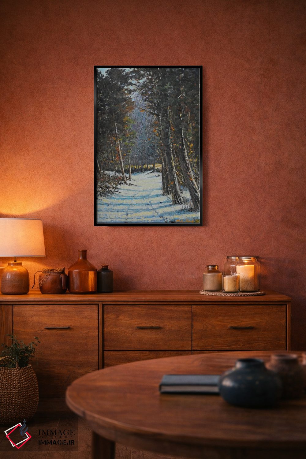 تابلو دکوراتیو مسیر برفی در زمستان اثر مانسونگ کانگ - D6B