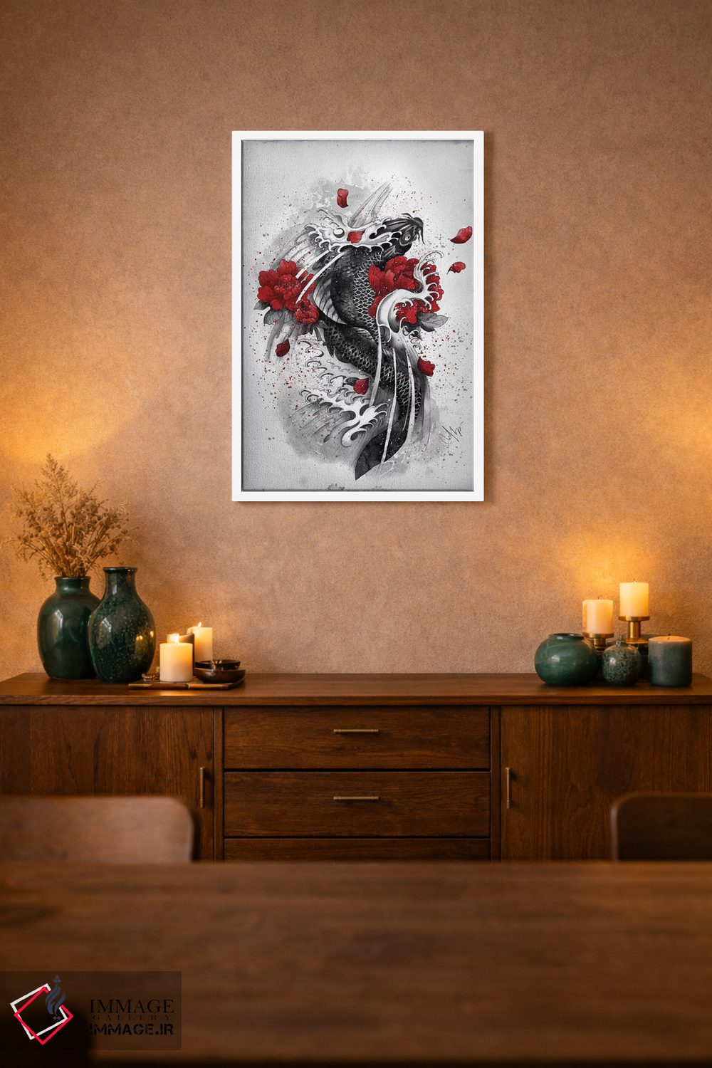 تابلو دکوراتیو کوی سیاه اثر مارین لوپ - D1W