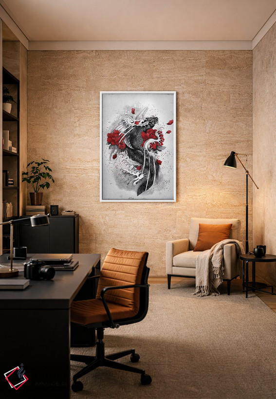 تابلو دکوراتیو کوی سیاه اثر مارین لوپ - D6W