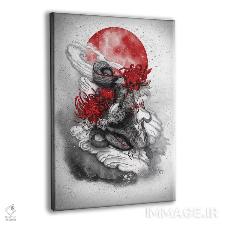 تابلو دکوراتیو اژدها اثر مارین لوپ - نمای پرسپکتیو محصول