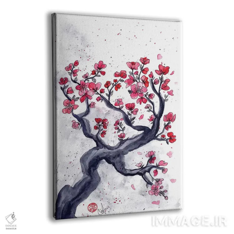 تابلو دکوراتیو آلو ژاپنی اثر مارین لوپ - نمای پرسپکتیو محصول