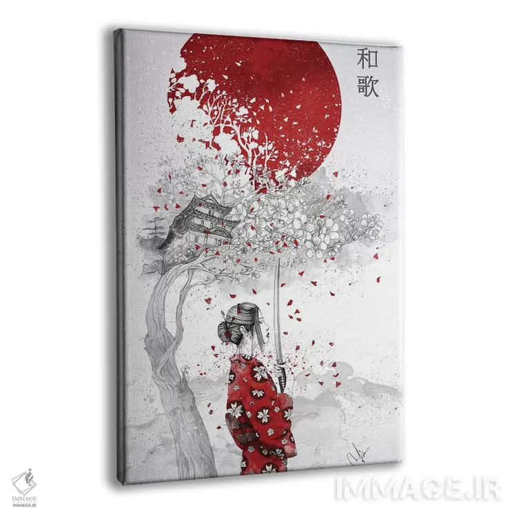 تابلو دکوراتیو شعر ژاپنی اثر مارین لوپ - نمای پرسپکتیو محصول