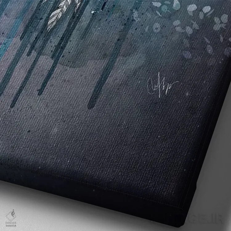 تابلو دکوراتیو رویابین اثر مارین لوپ - نمای نزدیک بافت بوم