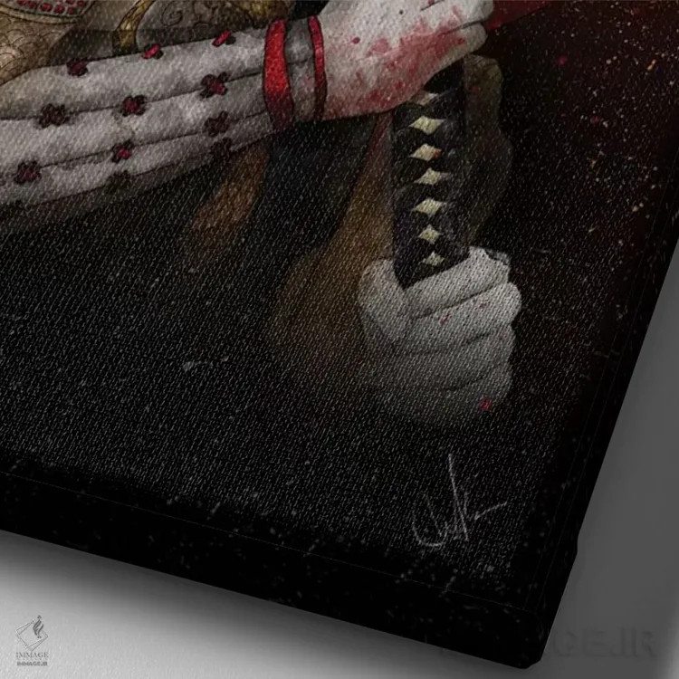 تابلو دکوراتیو قلب اژدها اثر مارین لوپ - نمای نزدیک بافت بوم