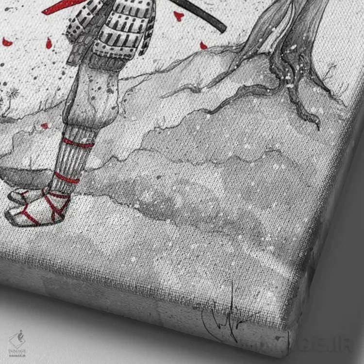 تابلو دکوراتیو کلمه برنده اثر مارین لوپ - نمای نزدیک بافت بوم