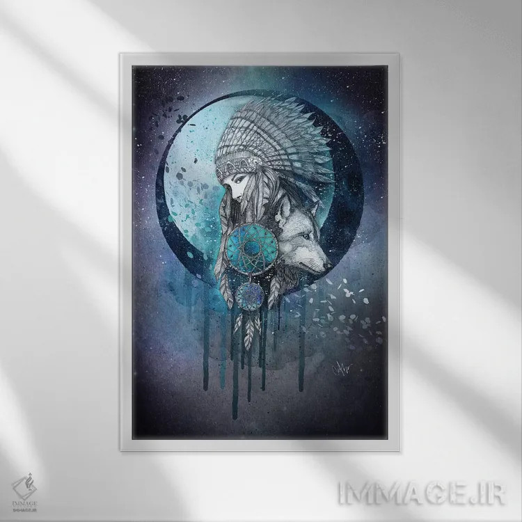 تابلو دکوراتیو رویابین اثر مارین لوپ - نمای قابدار سفید