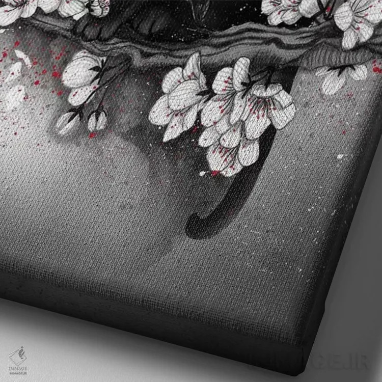 تابلو دکوراتیو من یک گربه هستم اثر مارین لوپ - نمای نزدیک بافت بوم