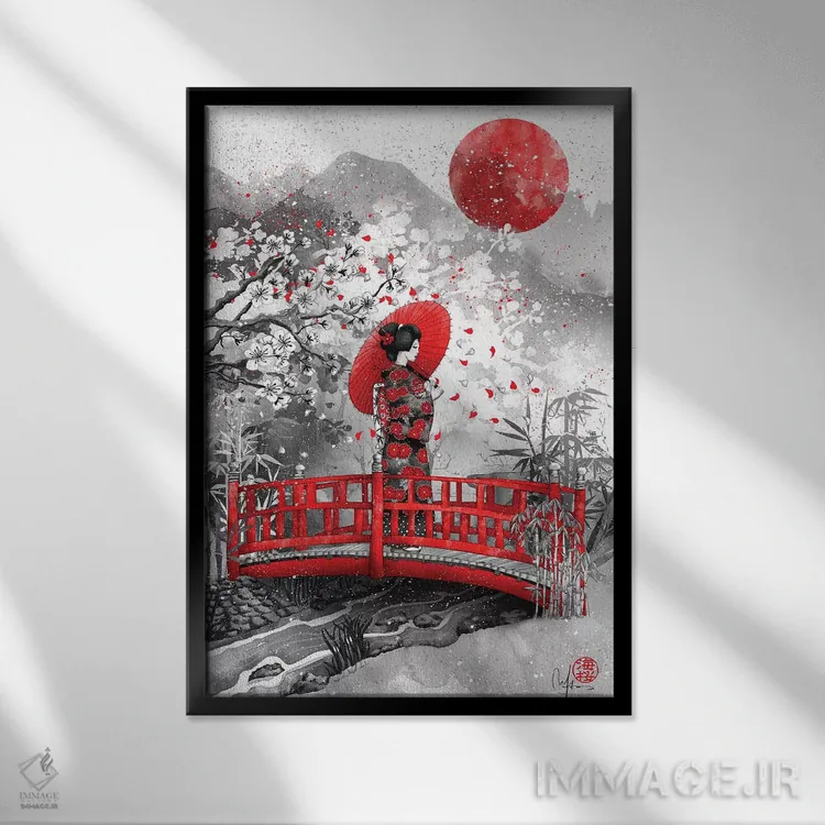 تابلو دکوراتیو هیگاسا اثر مارین لوپ - نمای قابدار مشکی