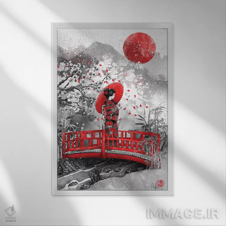 تابلو دکوراتیو هیگاسا اثر مارین لوپ - نمای قابدار سفید