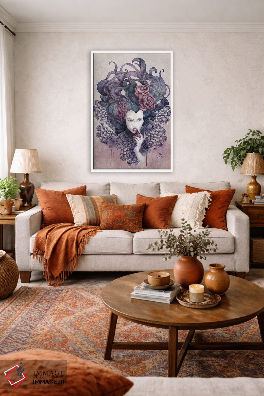 تابلو دکوراتیو چشمان نیلی اثر مارین لوپ - D1W