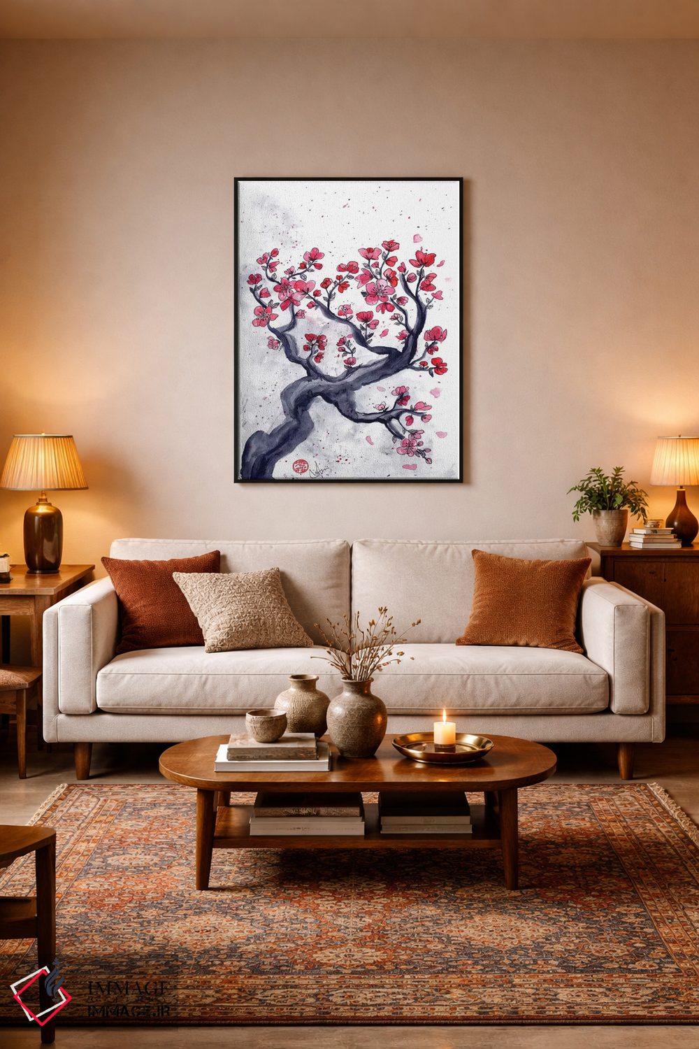 تابلو دکوراتیو آلو ژاپنی اثر مارین لوپ - D4B