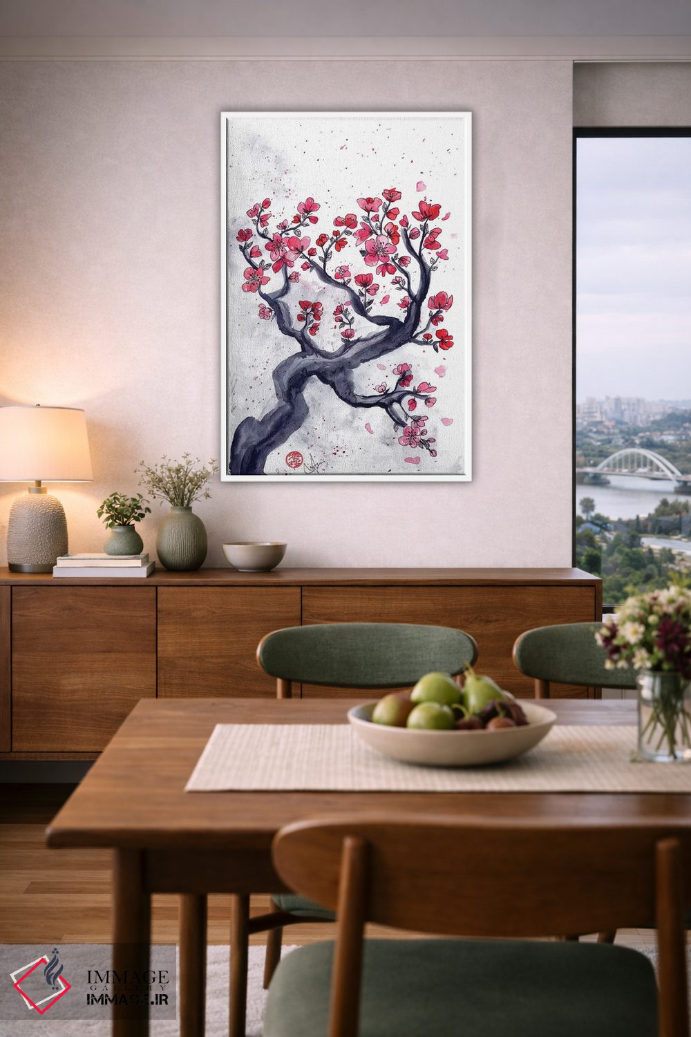 تابلو دکوراتیو آلو ژاپنی اثر مارین لوپ - D6W