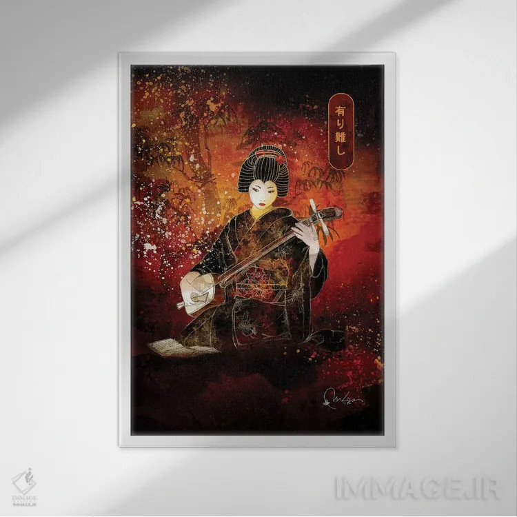 تابلو دکوراتیو آریگاتو اثر مارین لوپ - نمای قابدار سفید