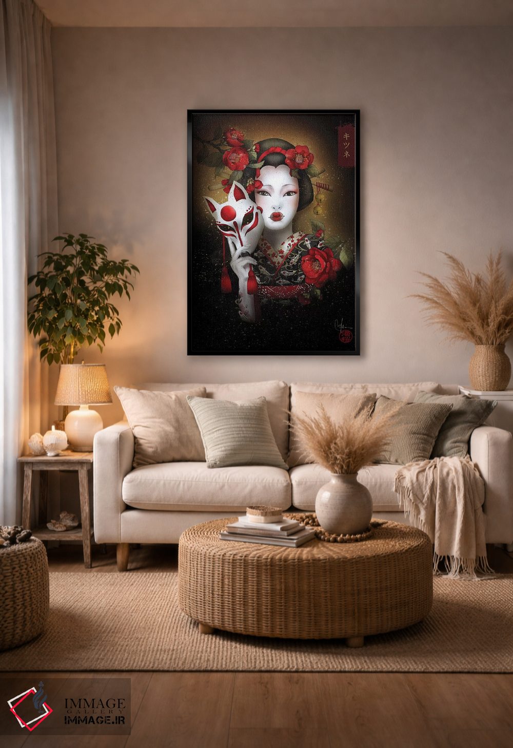 تابلو دکوراتیو کیتسونه اثر مارین لوپ - D4B