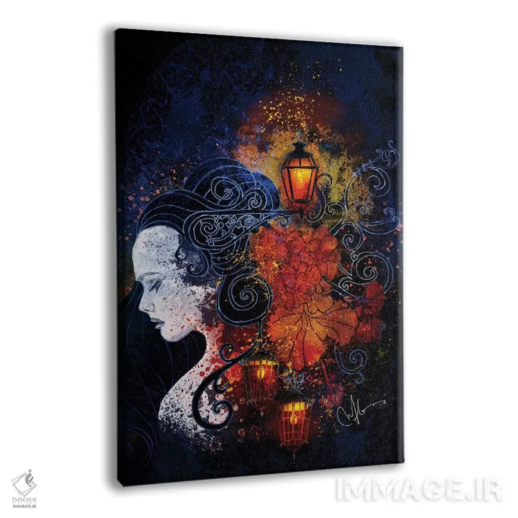 تابلو دکوراتیو چراغ های لیسبون اثر مارین لوپ - نمای پرسپکتیو محصول