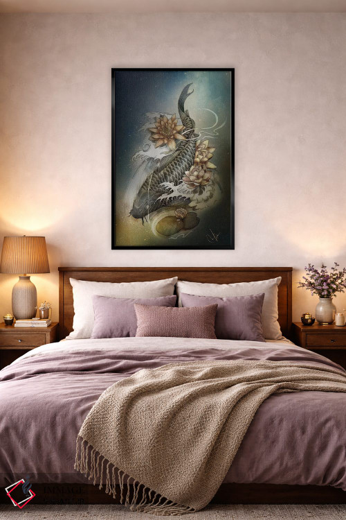 تابلو دکوراتیو کوی و لوتوس اثر مارین لوپ - D4B