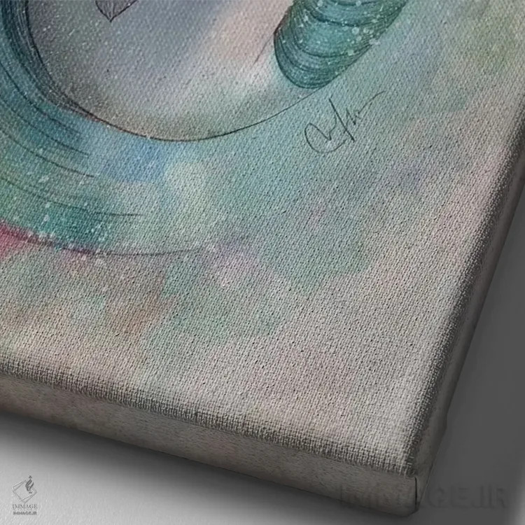 تابلو دکوراتیو ماگنولیاها در غروب اثر مارین لوپ - نمای نزدیک بافت بوم