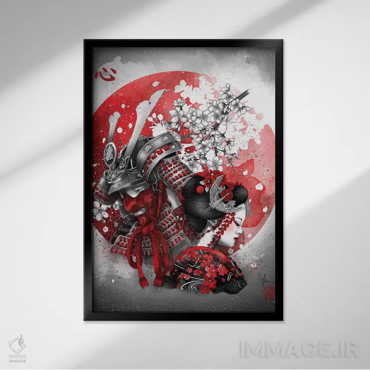 تابلو دکوراتیو کوکورو اثر مارین لوپ - نمای قابدار مشکی