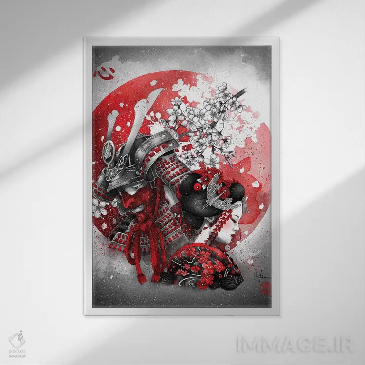 تابلو دکوراتیو کوکورو اثر مارین لوپ - نمای قابدار سفید