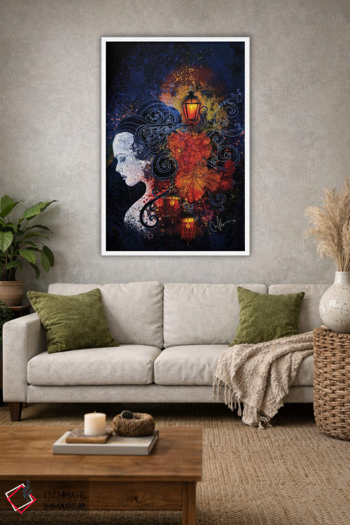 تابلو دکوراتیو چراغ های لیسبون اثر مارین لوپ - D1W