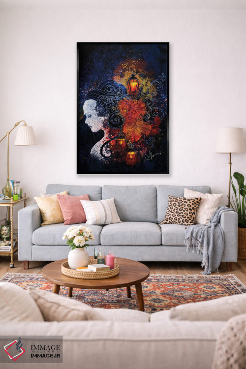 تابلو دکوراتیو چراغ های لیسبون اثر مارین لوپ - D3B