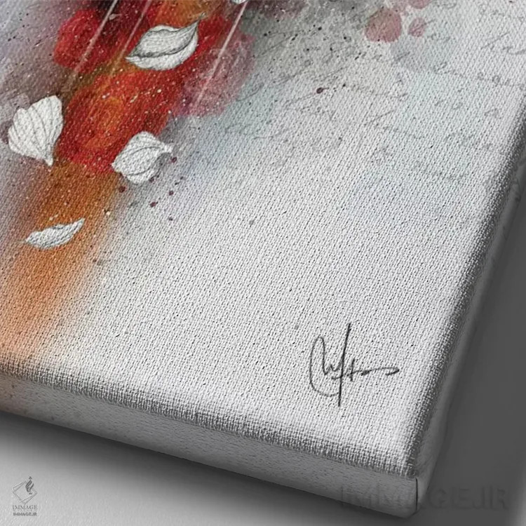 تابلو دکوراتیو بگذار زندگی نو آغاز شود اثر مارین لوپ - نمای نزدیک بافت بوم