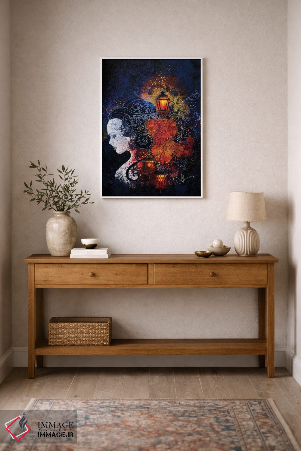 تابلو دکوراتیو چراغ های لیسبون اثر مارین لوپ - D2W