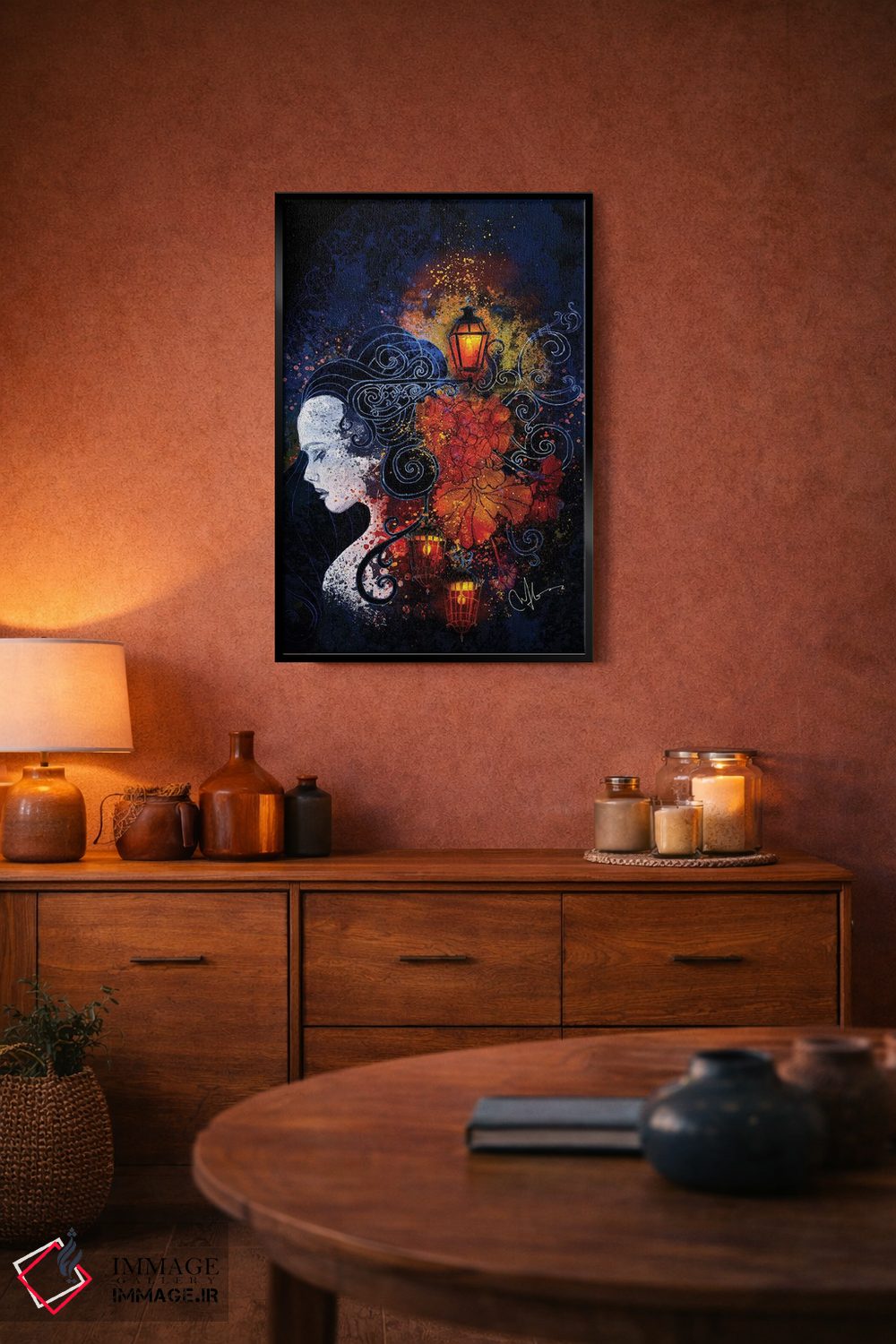 تابلو دکوراتیو چراغ های لیسبون اثر مارین لوپ - D5B